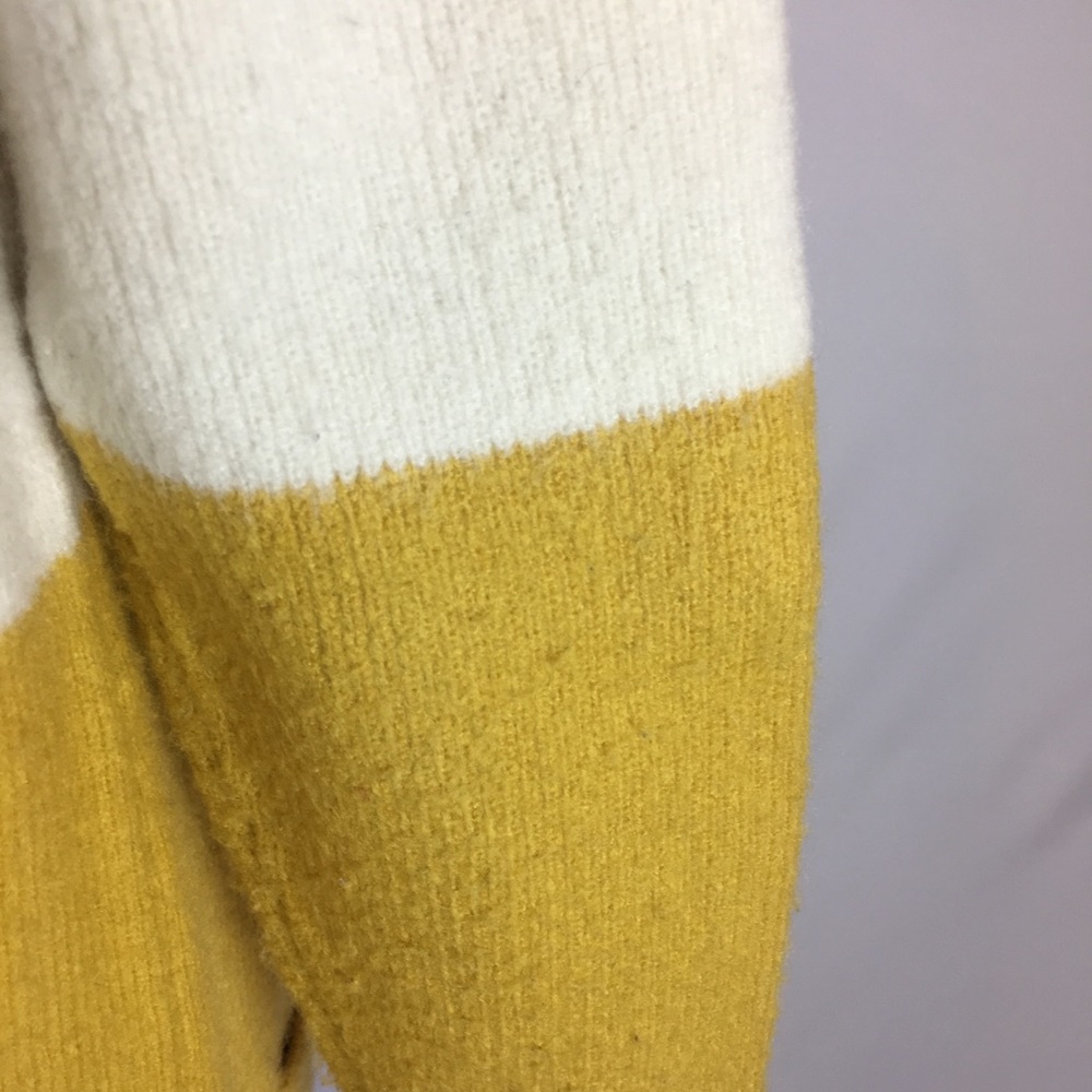 La Fee Verte cardigan. Yellow and white stripe. XS - Picture 7 of 8